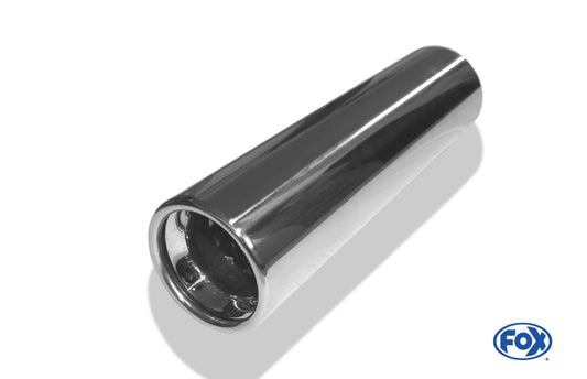 FOX Anschweißendrohr Typ 13 Ø 80 mm / Länge: 300 mm  - rund / eingerollt / gerade / mit Absorber