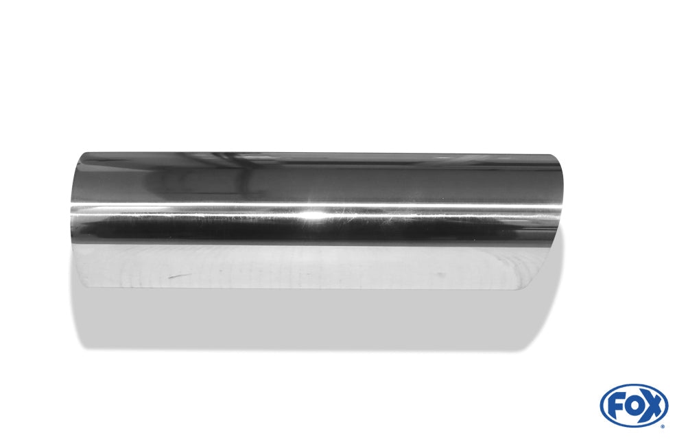 FOX Anschweißendrohr Typ 14 Ø 90 mm / Länge: 300 mm - rund / uneingerollt / 15° abgeschrägt / ohne Absorber