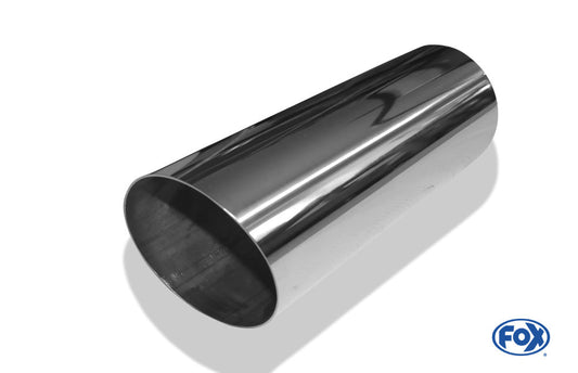 FOX Anschweißendrohr Typ 14 Ø 100 mm / Länge: 300 mm - rund / uneingerollt / 15° abgeschrägt / ohne Absorber