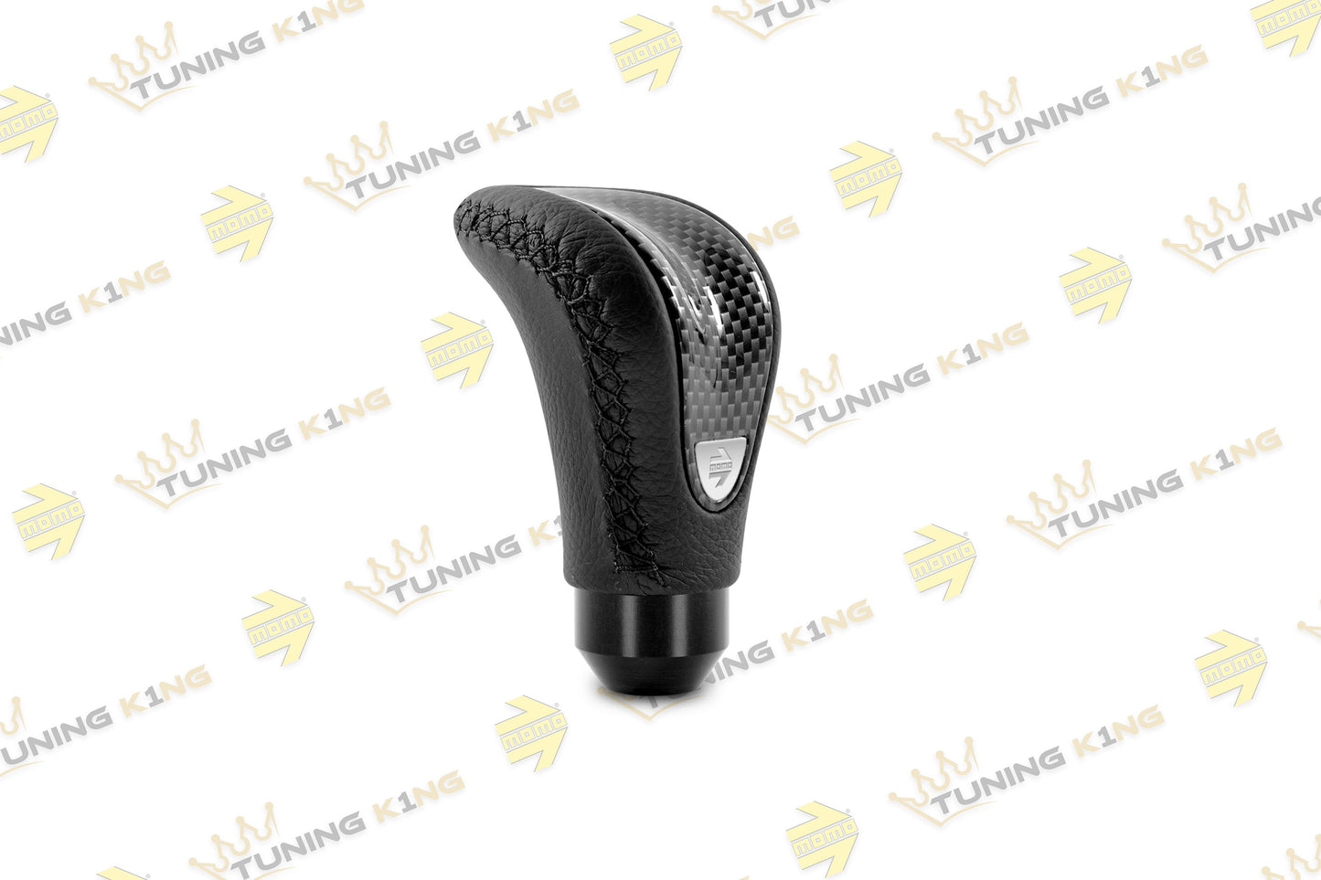 MOMO Schaltknauf Combat Evo Carbon / Schwarz Leder
