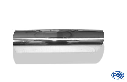FOX Anschweißendrohr Typ 17 Ø 80 mm / Länge: 300 mm - rund / eingerollt / 15° abgeschrägt / mit Absorber