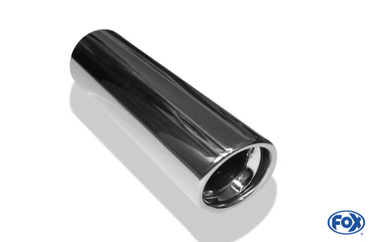 FOX Anschweißendrohr Typ 17 Ø 80 mm / Länge: 300 mm - rund / eingerollt / 15° abgeschrägt / mit Absorber