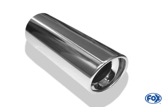 FOX Anschweißendrohr Typ 17 Ø 100 mm / Länge: 300 mm  - rund / eingerollt / 15° abgeschrägt / mit Absorber