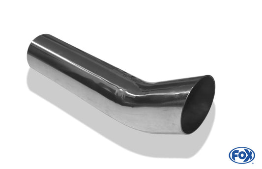 FOX Anschweißendrohr Typ 18 Ø 63 mm / Länge: 300 mm - rund / uneingerollt / FOX-Design / ohne Absorber