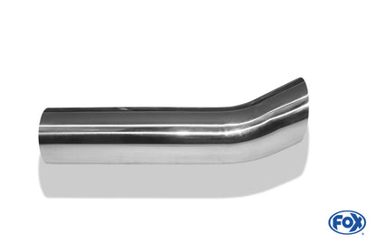 FOX Anschweißendrohr Typ 18 Ø 70 mm / Länge: 300 mm - rund / uneingerollt / FOX-Design / ohne Absorber
