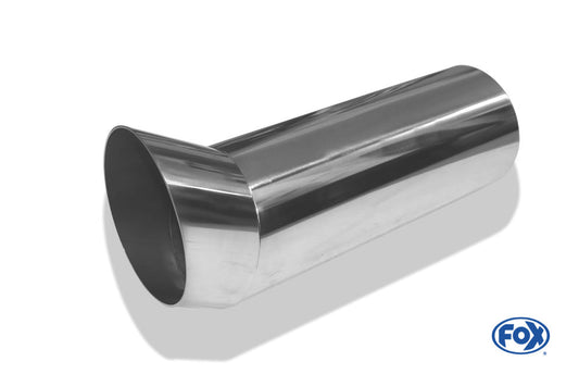 FOX Anschweißendrohr Typ 18 Ø 100 mm / Länge: 300 mm - rund / uneingerollt / FOX-Design / ohne Absorber