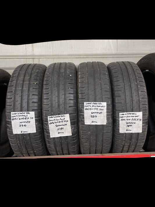 4x Continental ContiEcoContact 165/60R15 77H Sommerreifen Reifen