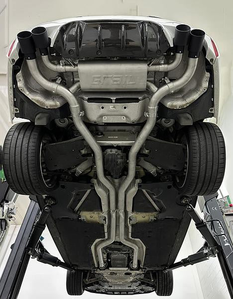 Grail Auspuffanlage BMW F90 M5 3-Zoll Schwarze Endrohre OPF