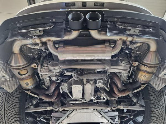 Grail Auspuffanlage Porsche 992 GT3 Edelstahl Endrohre GT3 Montage bei Grail