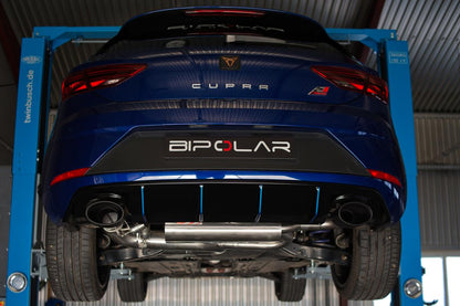 Grail Auspuffanlage Seat Leon Cupra 5F 3.5-Zoll Oval Schwarz (170x107) an HJS CJXH (290PS)