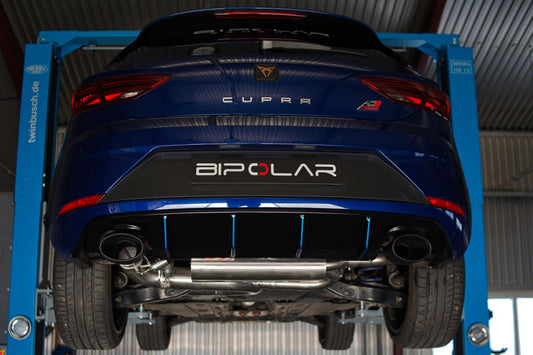 Grail Auspuffanlage Seat Leon Cupra 5F 3.5-Zoll Oval Schwarz (170x107) an HJS CJXH (290PS)
