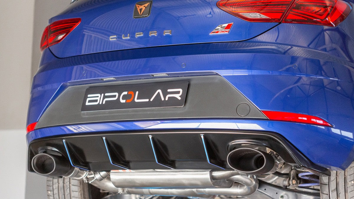 Grail Auspuffanlage Seat Leon Cupra 5F 3.5-Zoll Oval Schwarz (170x107) an HJS CJXH (290PS)
