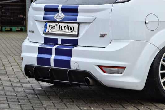 Gefräster Heckansatz Ford Focus ST MK2, DA3, Facelift Schwarz Matt