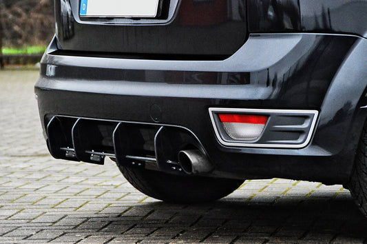 Gefräster Heckansatz Ford Focus ST MK2, DA3 Bj.: 2004-2007 Schwarz Matt