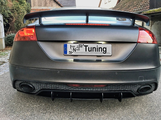 Gefräster Heckansatz Audi TT RS, 8J Ab Bj.: 2009- Schwarz Matt