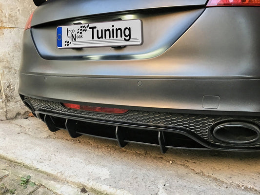 Gefräster Heckansatz Audi TT RS, 8J Ab Bj.: 2009- Schwarz Matt