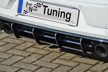 Gefräster Heckansatz Volkswagen Golf 7 R, Typ AU Facelift Schwarz Matt