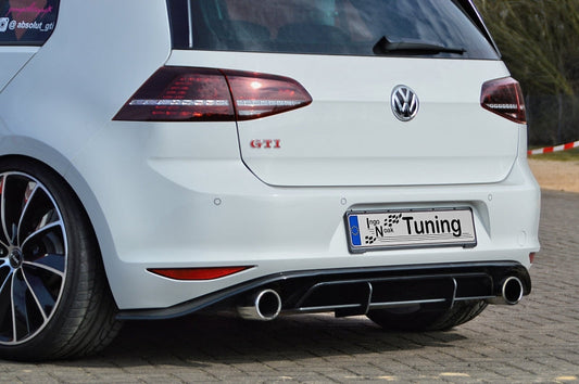 Gefräster Heckansatz Volkswagen Golf 7 GTI Clubsport Schwarz Matt