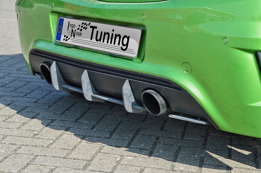Gefräster Heckansatz Opel Corsa D OPC, Nürburging Edition Schwarz Matt