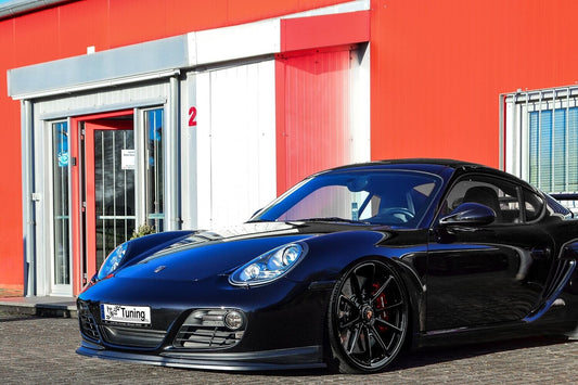 CUP Frontspoilerlippe ABS Porsche Cayman 987 Bj.: 2009-2013 Schwarz Glanz