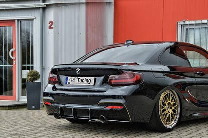 Gefräster Heckansatz BMW 2er F22/F23, M235i Bj.: 2013-2016 Schwarz Matt