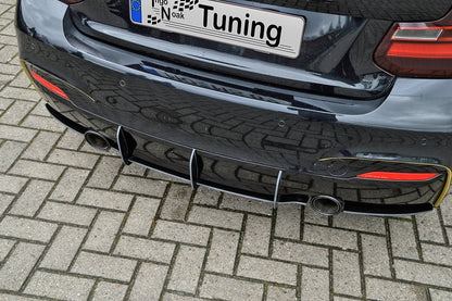 Gefräster Heckansatz BMW 2er F22/F23, M235i Bj.: 2013-2016 Schwarz Matt