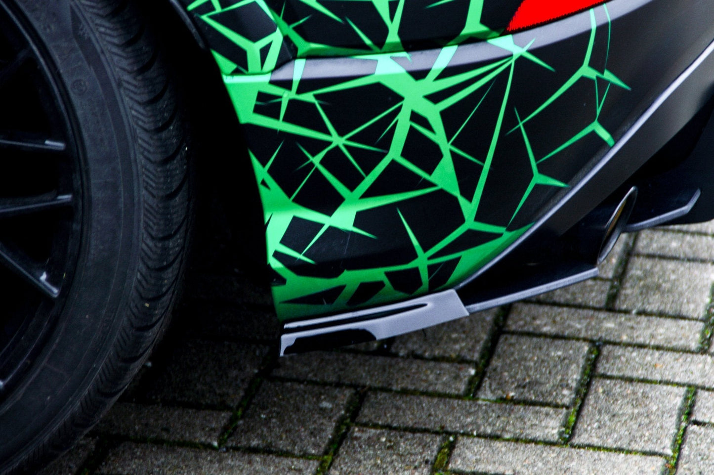 Heckansatz Seitenteile ABS Audi Q2 GA, MK1 Bj.: 2016-2020 Schwarz Glanz