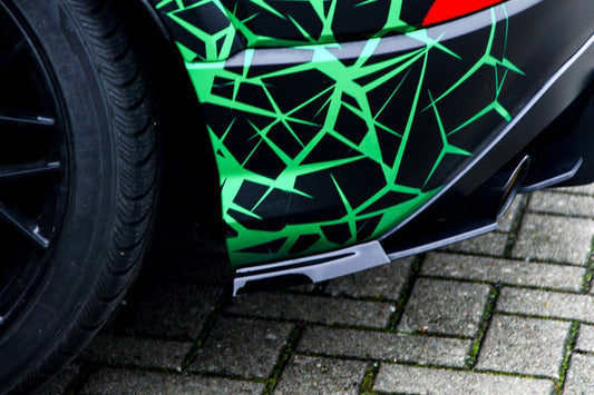 Heckansatz Seitenteile ABS Audi Q2 GA, MK1 Bj.: 2016-2020 Schwarz Glanz