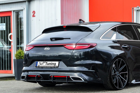 Gefräster Heckansatz Kia Pro Ceed GT-Line Bj.:2018-2021 Schwarz Matt