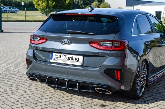 Gefräster Heckansatz Kia Ceed GT Ab Bj.:2018- Schwarz Matt