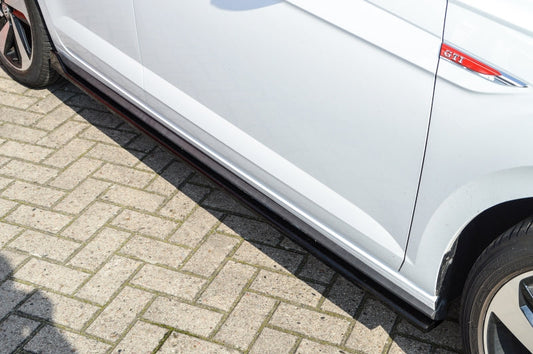 CUP 4 Seitenschweller Volkswagen Polo 6 GTI 2G (AW) ab Bj.: 2018- Schwarz Glanz