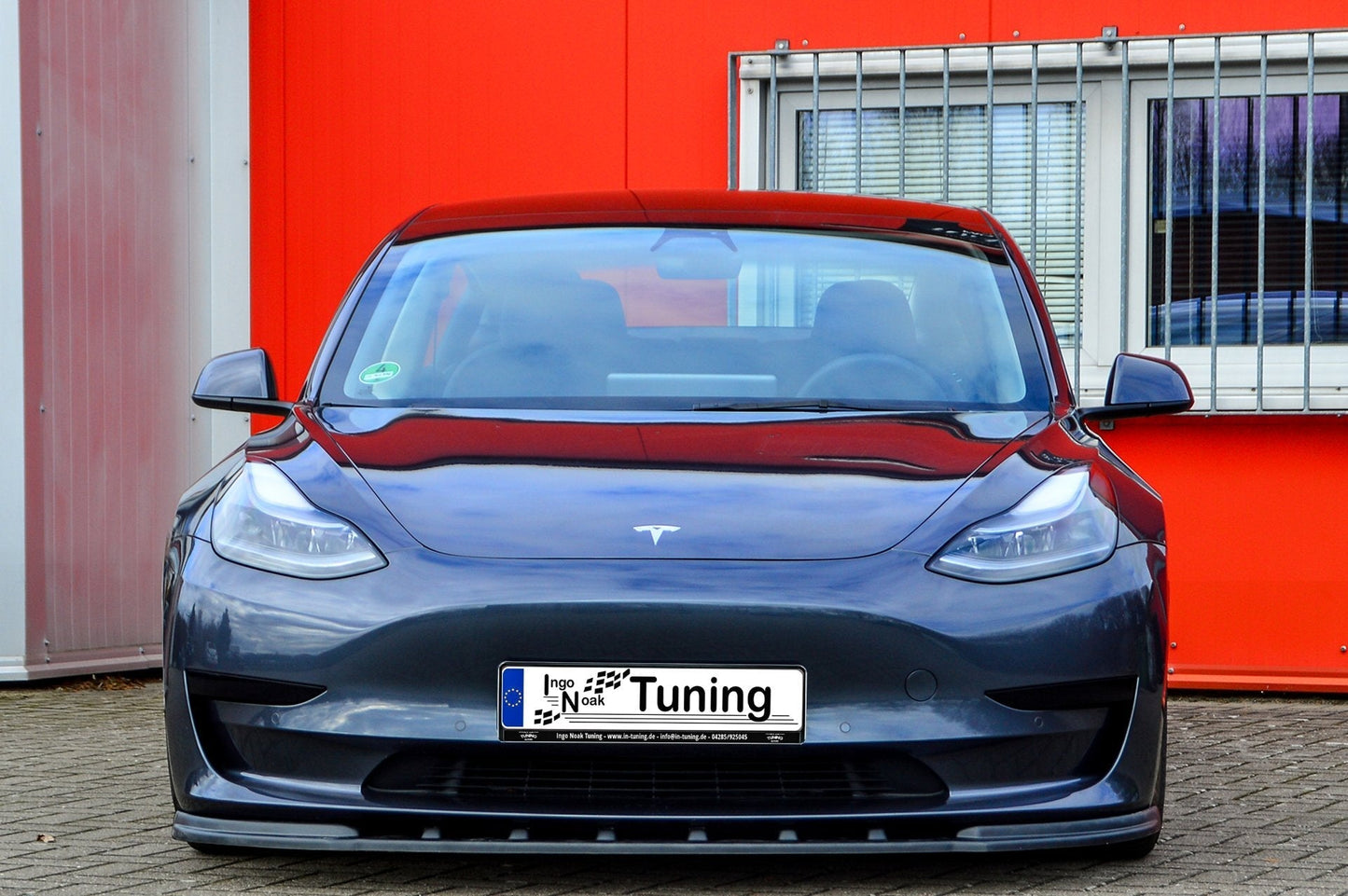 CUP Frontspoilerlippe ABS Tesla Model 3 + Performance Bj.:2017- Schwarz Glanz
