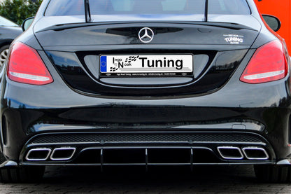 Heckansatz Mercedes Benz C63 AMG, W205 Ab Bj.: 2015- Schwarz Matt