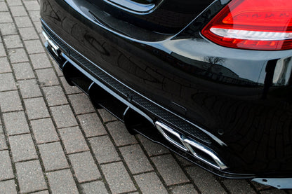 Heckansatz Mercedes Benz C63 AMG, W205 Ab Bj.: 2015- Schwarz Matt