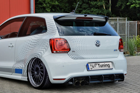 Gefräster Heckansatz Volkswagen Polo WRC Bj.: 2012-2014 Schwarz Matt