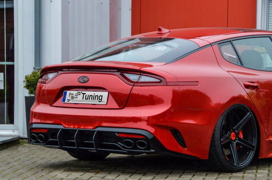 Gefräster Heckansatz Kia Stinger CK Ab Bj.:2017 Schwarz Matt