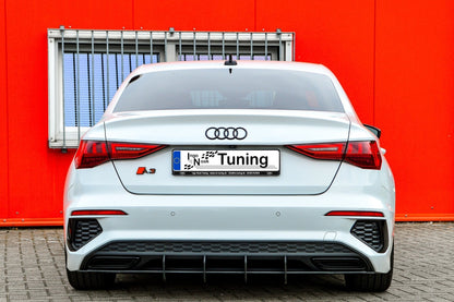 Gefräster Heckansatz Audi A3, 8Y Ab Bj.: 2019 - Schwarz Matt