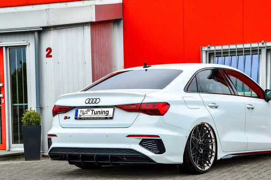 Gefräster Heckansatz Audi A3, 8Y Ab Bj.: 2019 - Schwarz Matt