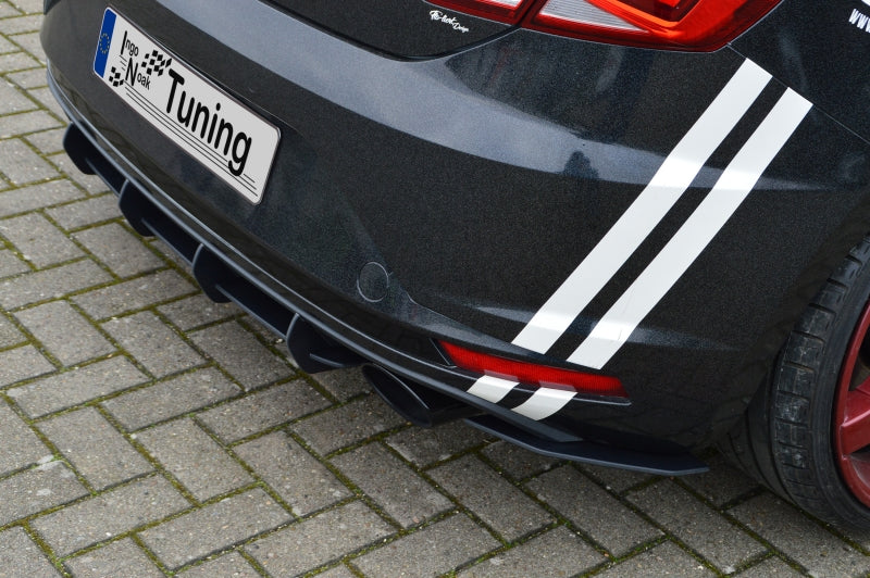 Gefräster Heckansatz Seat Leon 3, 5F ab Bj.: 2013-2016 Schwarz Matt