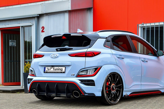 Gefräster Heckansatz Hyundai Kona N ab Bj.: 2020- Schwarz Matt