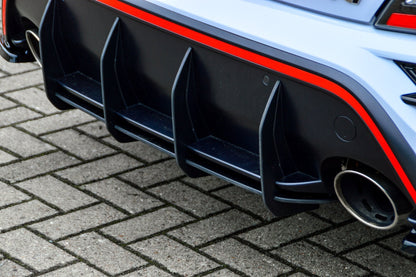 Gefräster Heckansatz Hyundai Kona N ab Bj.: 2020- Schwarz Matt