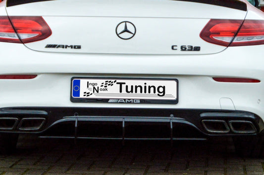 Heckansatz Mercedes Benz C63 AMG, C205+A205 , Coupe/ Cabrio Schwarz Matt