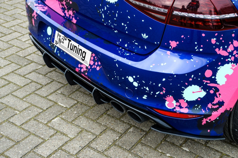Gefräster Heckansatz Volkswagen Golf 7 R Bj.: 2013-2017 Schwarz Matt
