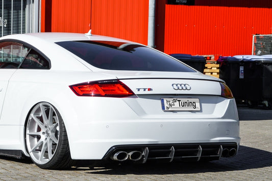 Gefräster Heckansatz Audi TT 8S Bj.: 2014-2018 Schwarz Matt