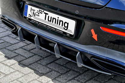 Gefräster Heckansatz Mercedes Benz CLA X118 Shootingbrake Schwarz Matt