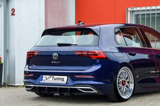 Gefräster Heckansatz Volkswagen Golf 8 ab Bj.: 12/2019- Schwarz Matt