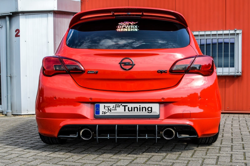 Gefräster Heckansatz Opel Corsa E OPC ab Bj.: 2014-2020 Schwarz Matt