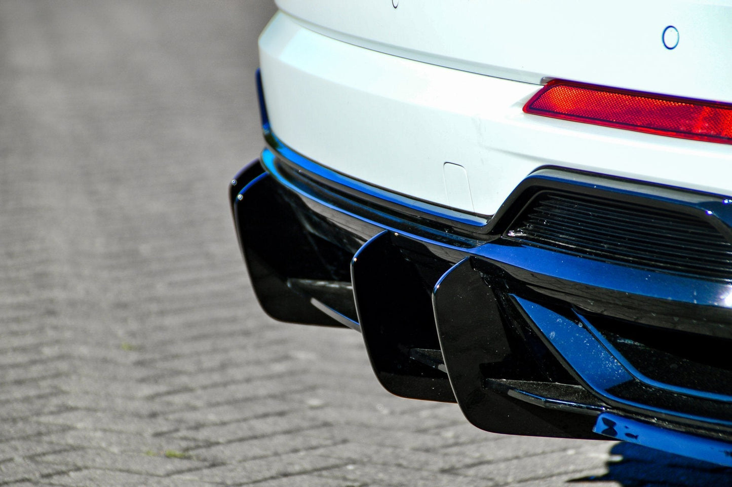 Gefräster Heckansatz Audi Q3, Typ F3 ab Bj.: 2018- Schwarz Matt