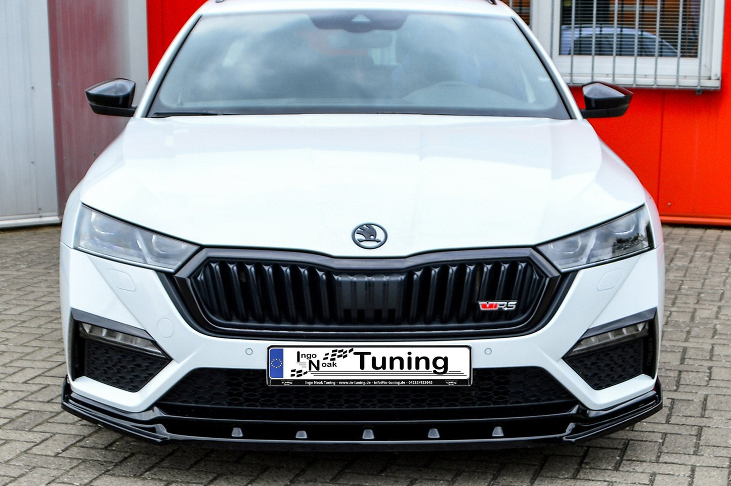 CUP Frontspoilerlippe mit Wing ABS Skoda Octavia RS, NX, Limousine Schwarz Matt