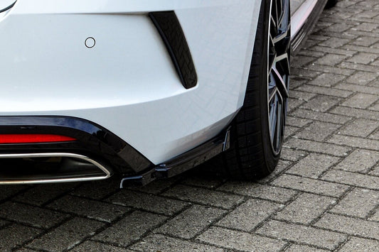 Heckansatz Seitenteile ABS Skoda Octavia RS, NX, Combi Schwarz Matt